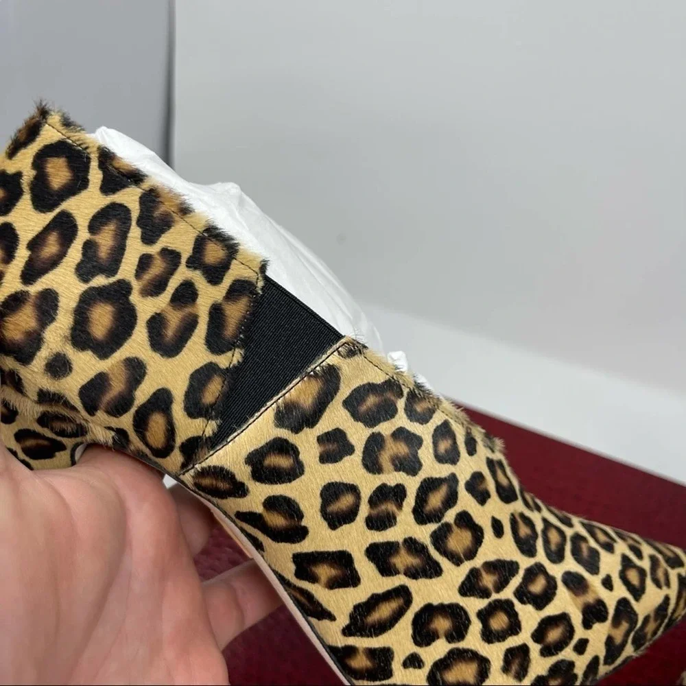 NWT Tamara Mellon League 105 Leopard Haircalf Booties SIZE 38.5 - Picture 11 of 12